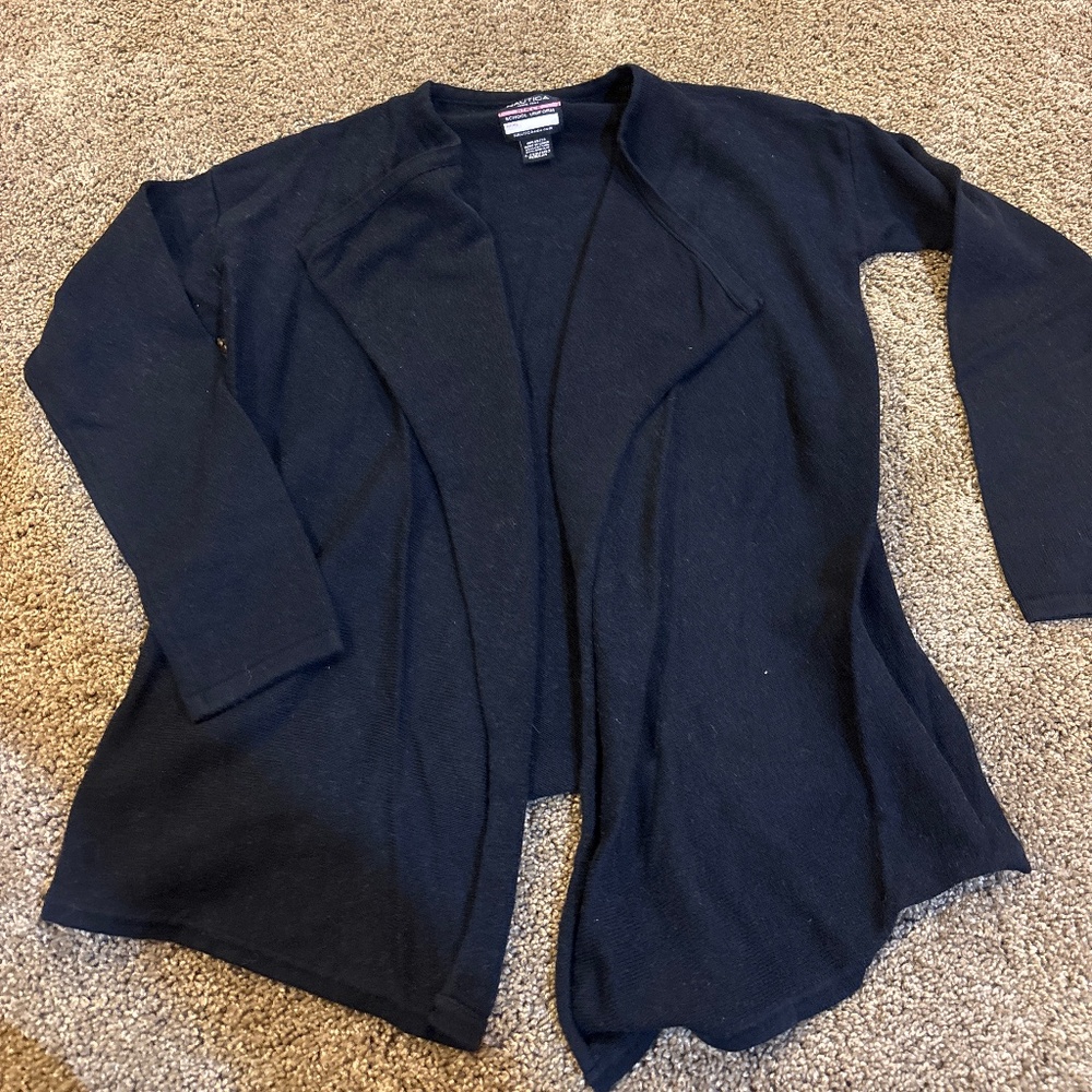Nautica girls navy uniform sweater - size L